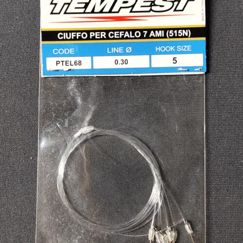 Ciuffo per cefalo 7 ami Tempest - immagine 1